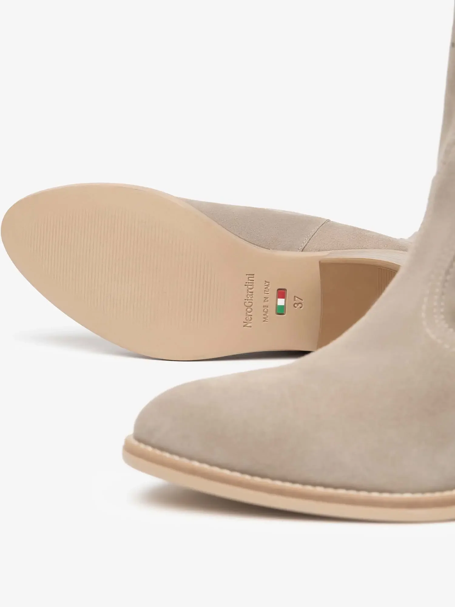 STIVALE DONNA - NERO GIARDINI BEIGE - E615122D - Image 4