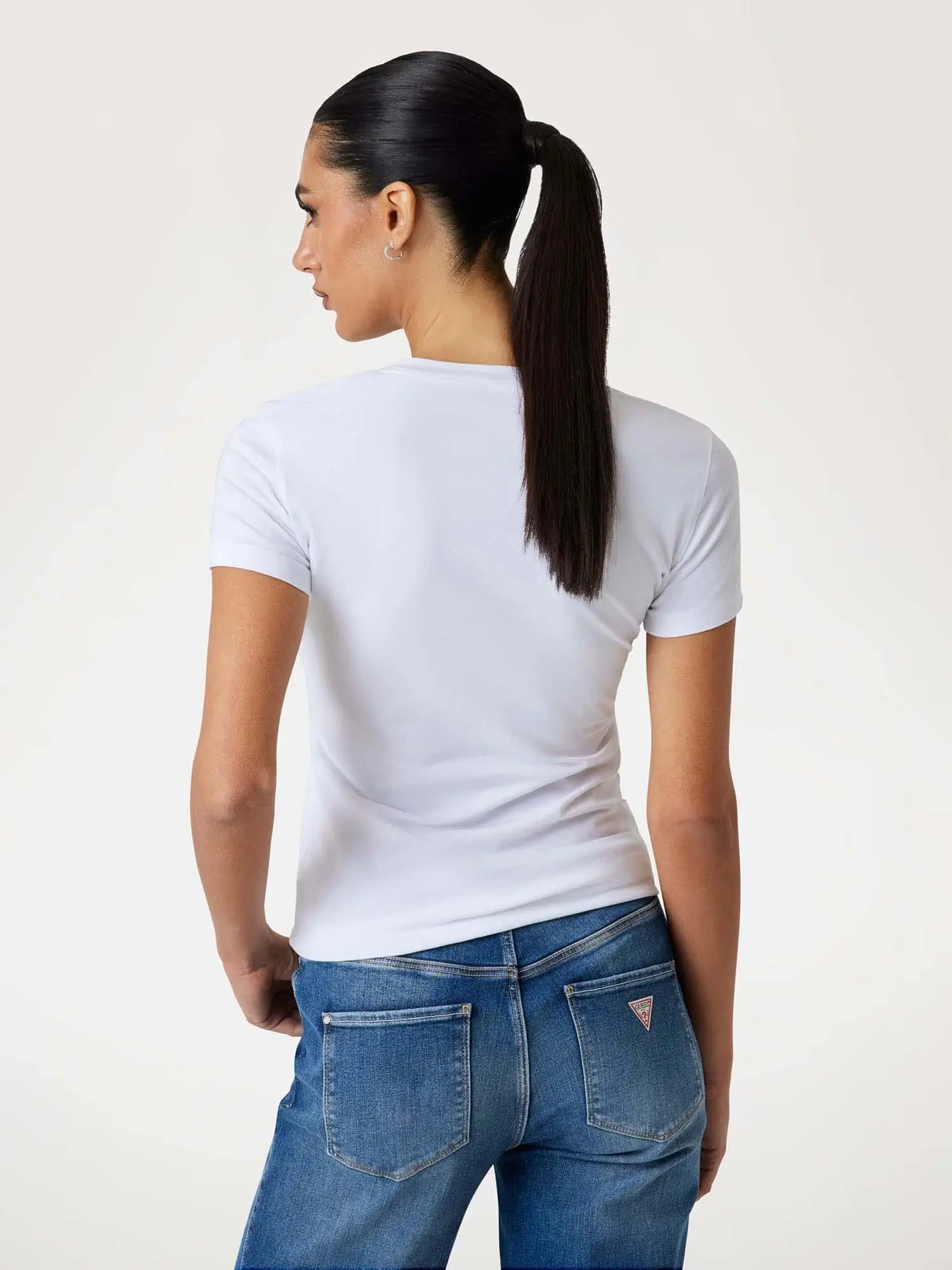 T-SHIRT DONNA - GUESS APPAREL BIANCO - W5YI05 J1314 - Image 3