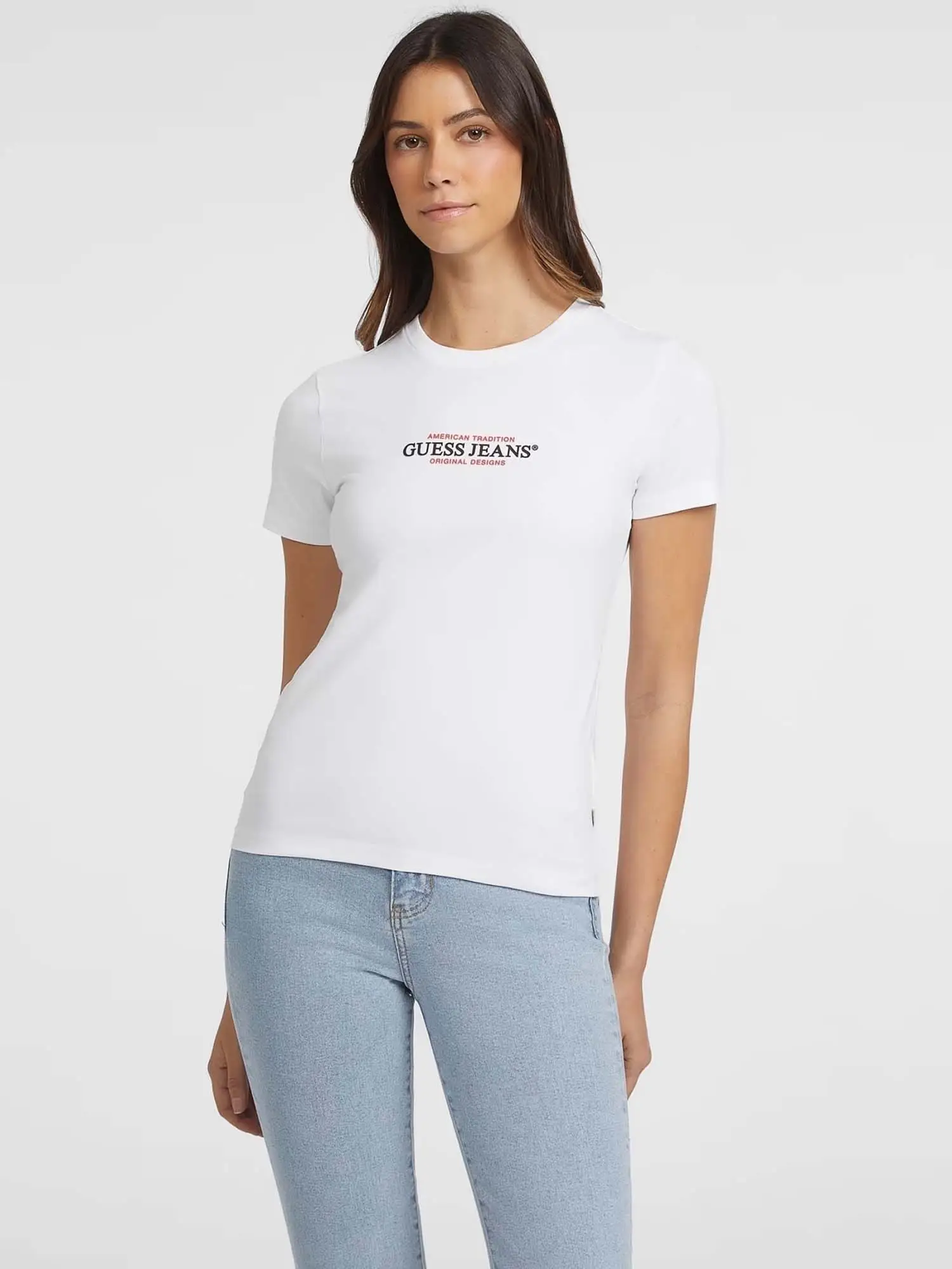 T-SHIRT DONNA - GUESS JEANS BIANCO - W4YI03 J1314 - Image 2