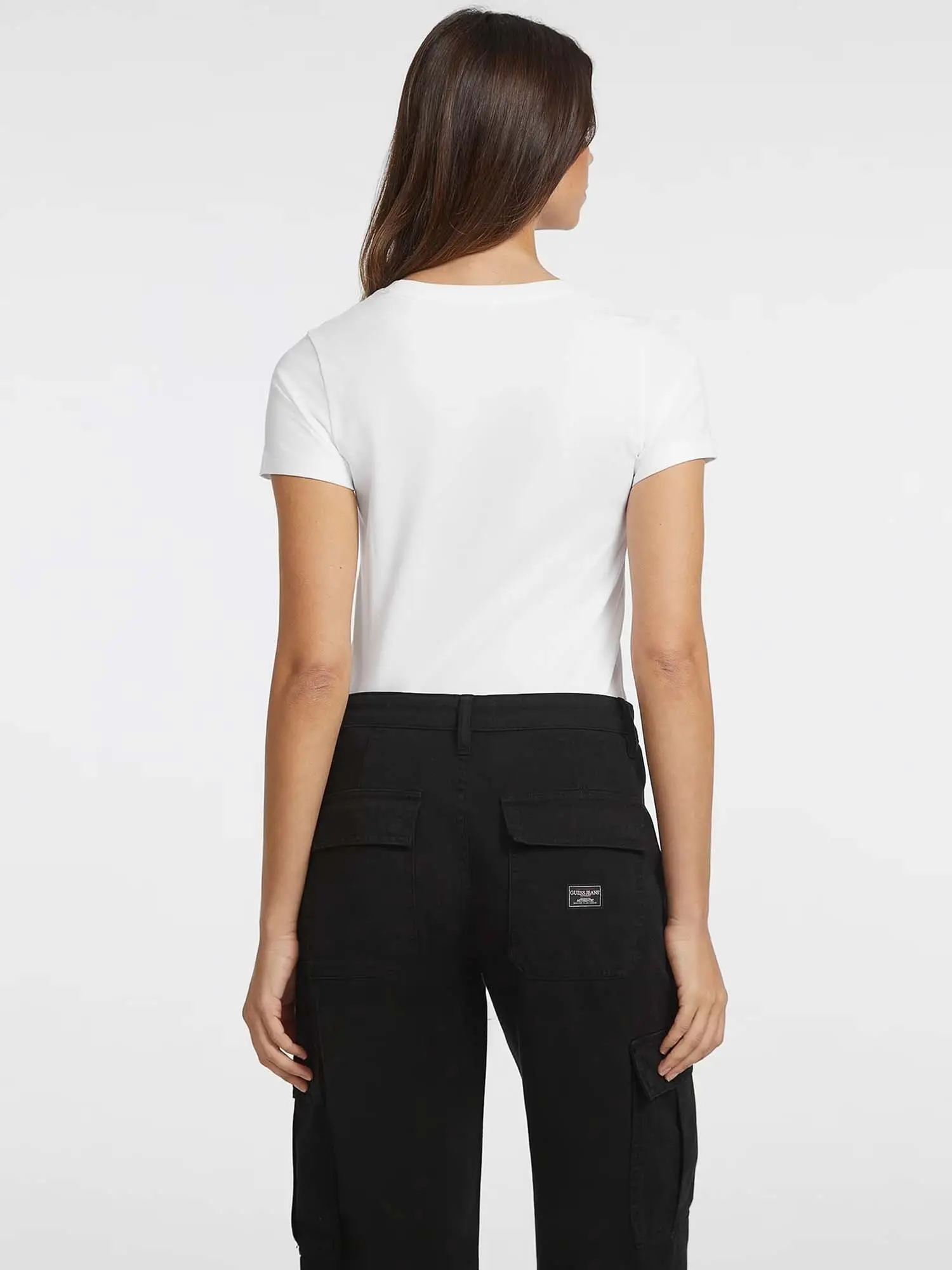 T-SHIRT DONNA - GUESS JEANS BIANCO - W4YI23 J1314 - Image 3
