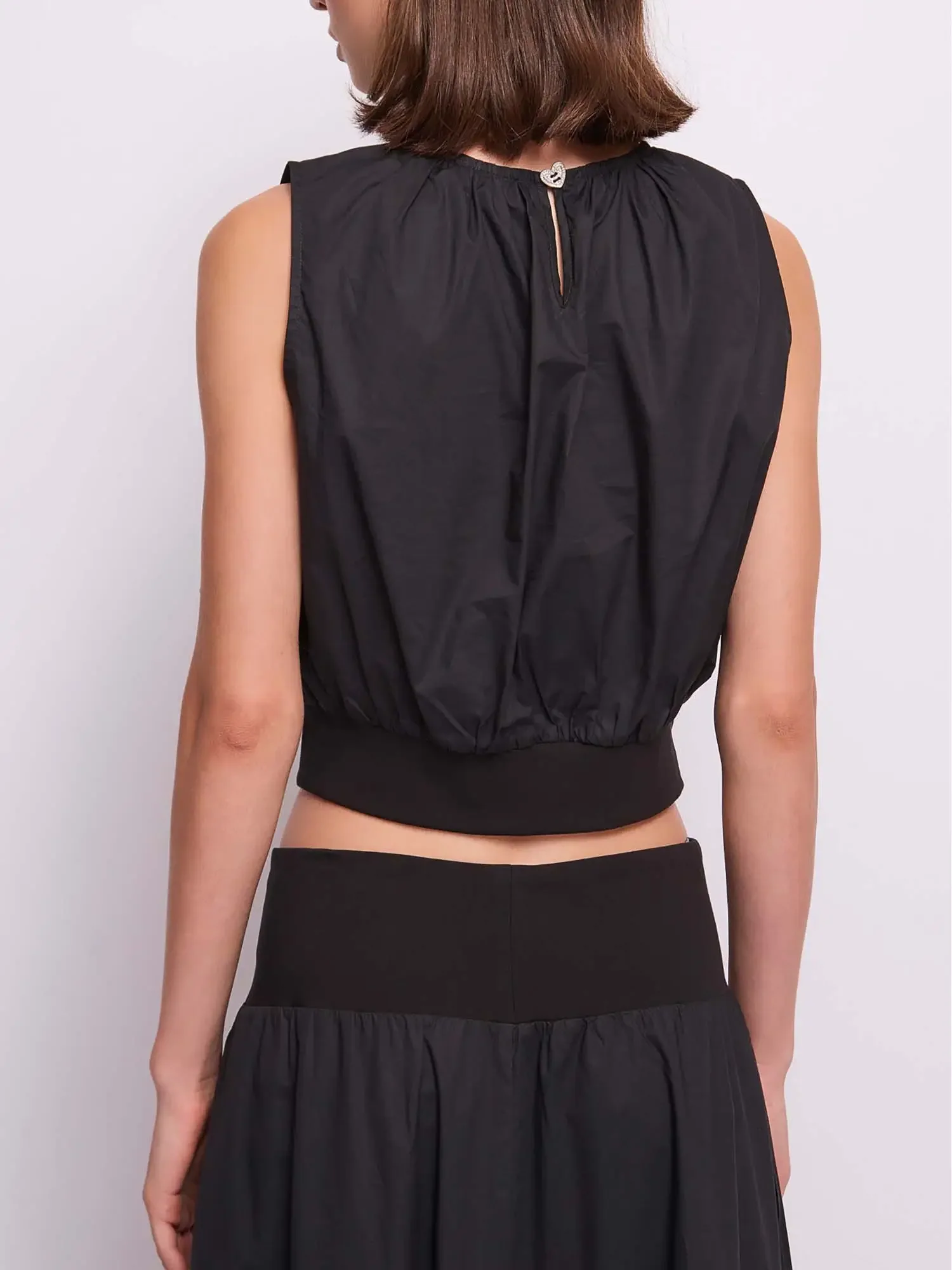 TOP DONNA - GAUDI JEANS NERO - 611BD45010 - Image 2