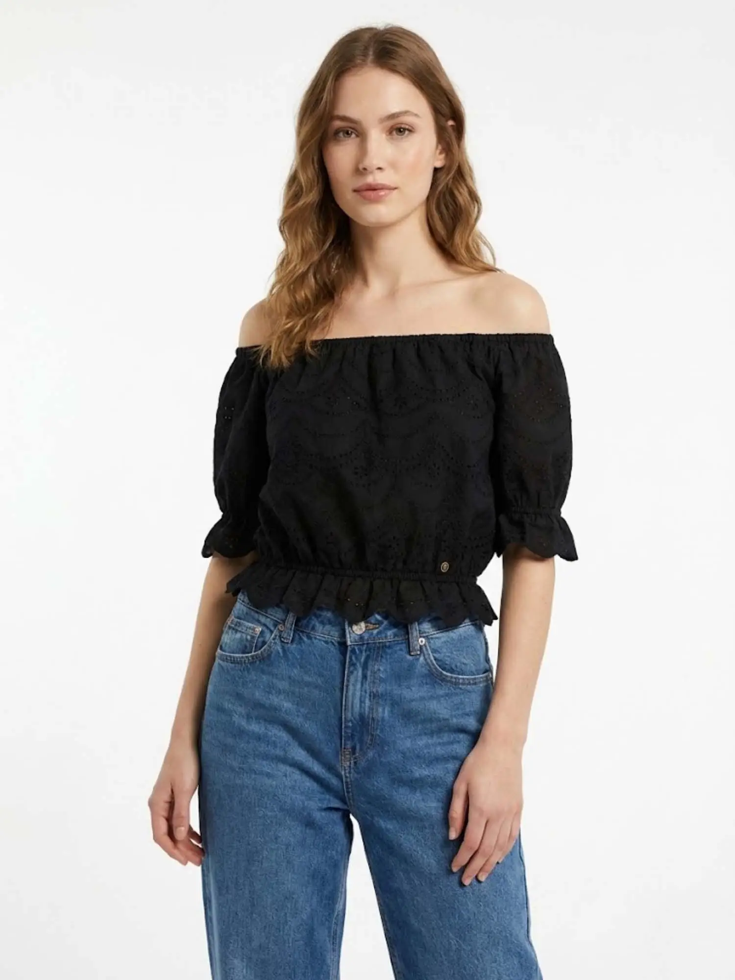 TOP DONNA - GUESS APPAREL NERO - W6GP47 K3336 - Image 2