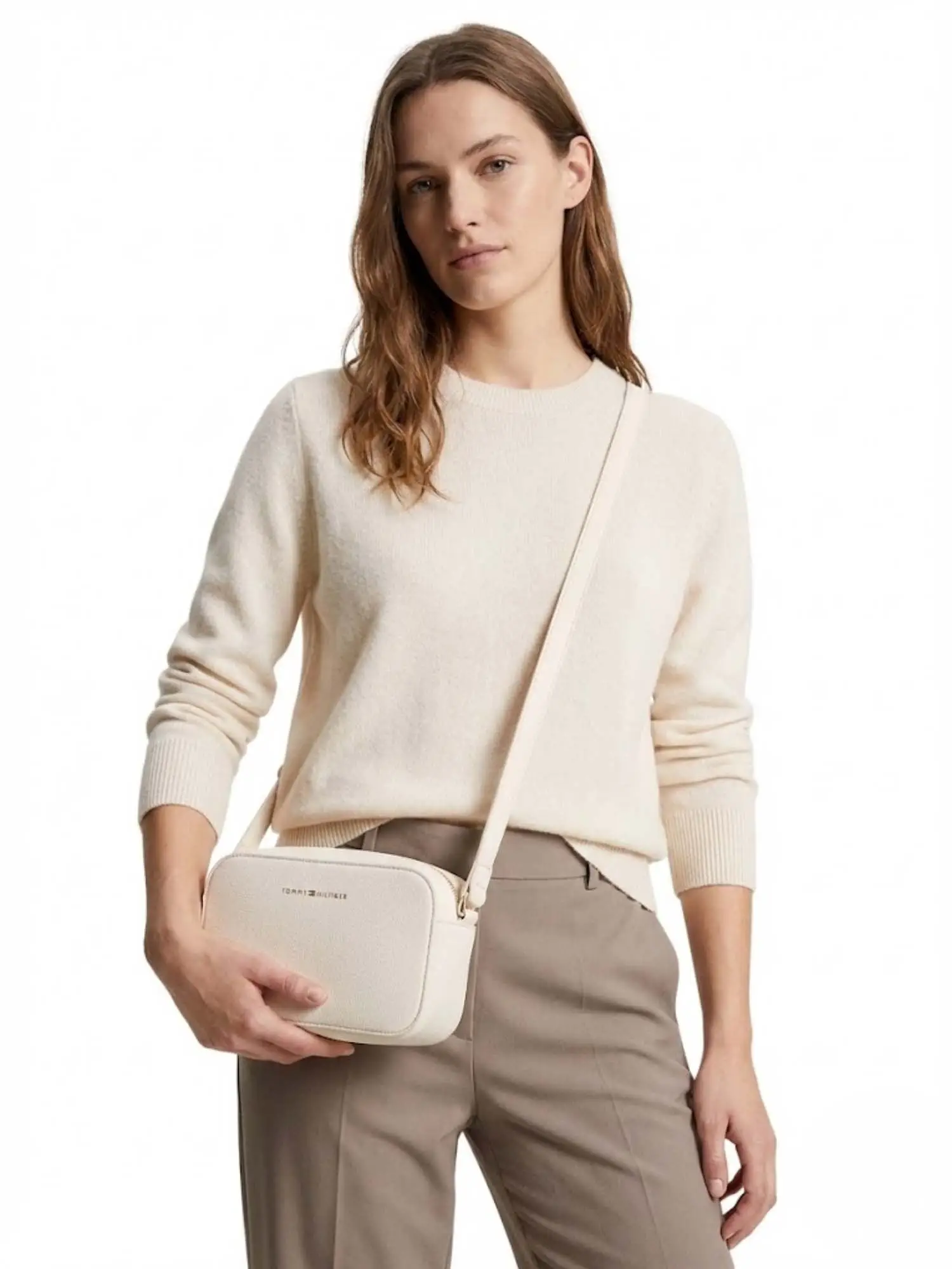 TRACOLLA DONNA - TOMMY HILFIGER CREMA - AW0AW18115 - Image 4